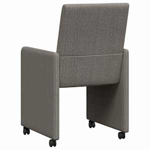 Jídelní židle na kolečkách 2 pcs Světle šedá 57 x 66 x 94 cm - obrázek 6
