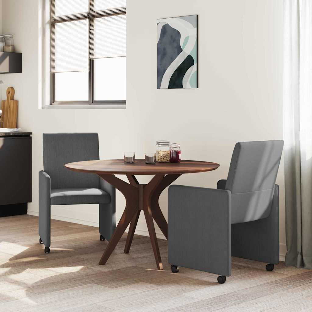 vidaXL Eetstoelen 2 pcs Donkergrijs 57 x 66 x 94 cm Katoenen stof