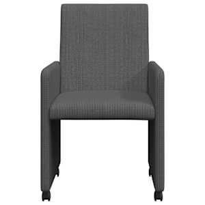 Jídelní židle na kolečkách 2 pcs Tmavě šedá 57 x 66 x 94 cm - obrázek 4