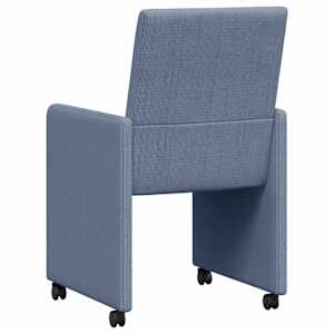 Jídelní židle na kolečkách s koly 2 pcs Modrá 57 x 66 x 94 cm - obrázek 6