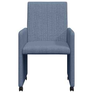 Jídelní židle na kolečkách s koly 2 pcs Modrá 57 x 66 x 94 cm - obrázek 4
