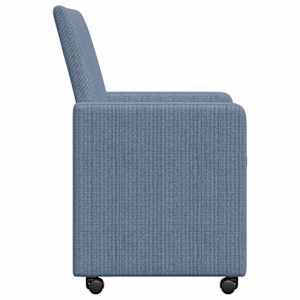 Jídelní židle na kolečkách s koly 2 pcs Modrá 57 x 66 x 94 cm - obrázek 5