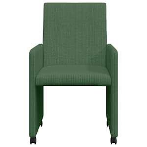 Jídelní židle na kolečkách 2 pcs Šedozelená 57 x 66 x 94 cm - obrázek 4