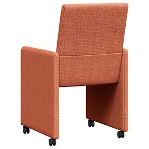 Jídelní židle na kolečkách s koly 2 pcs Červená oranžová - obrázek 6