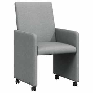 vidaXL Ratastega S&ouml;&ouml;gi-toolid 2 tk kangas Helehall 57 x 66 x 94 cm