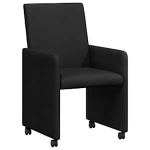 vidaXL Ratastega S&ouml;&ouml;gi-toolid 2 tk kangas Must 57 x 66 x 94 cm