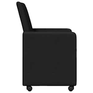 Jídelní židle na kolečkách 2 pcs Černá 57 x 66 x 94 cm textil - obrázek 5
