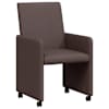 vidaXL Ratastega S&ouml;&ouml;gi-toolid 2 tk kangas Tume pruun 57 x 66 x 94 cm