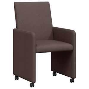 vidaXL Ratastega S&ouml;&ouml;gi-toolid 2 tk kangas Tume pruun 57 x 66 x 94 cm