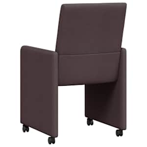 Jídelní židle na kolečkách 2 pcs Tmavě hnědá 57 x 66 x 94 cm - obrázek 6