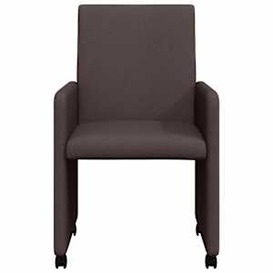 Jídelní židle na kolečkách 2 pcs Tmavě hnědá 57 x 66 x 94 cm - obrázek 4