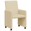 vidaXL Ratastega S&ouml;&ouml;gi-toolid 2 tk kangas cream 57 x 66 x 94 cm