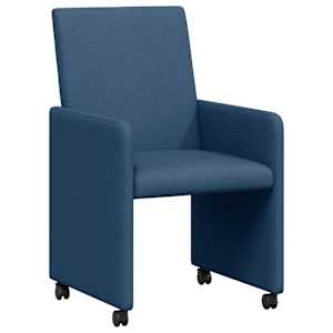 vidaXL Ratastega S&ouml;&ouml;gi-toolid 2 tk kangas Sinine 57 x 66 x 94 cm