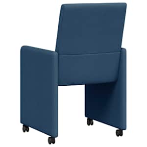Jídelní židle na kolečkách 2 pcs Modrá 57 x 66 x 94 cm textil - obrázek 6