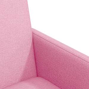 Jídelní židle na kolečkách 2 pcs Růžová 57 x 66 x 94 cm textil - obrázek 7