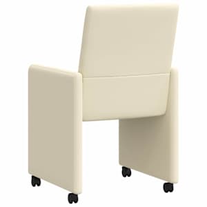 Jídelní židle na kolečkách s koly 2 pcs Krémová 57 x 66 x 94 cm - obrázek 6