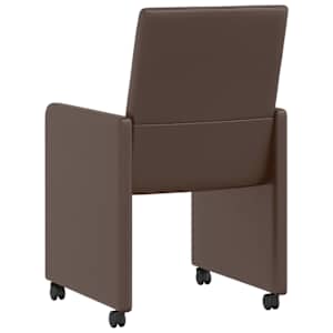 Jídelní židle na kolečkách s koly 2 pcs Hnědá 57 x 66 x 94 cm - obrázek 6