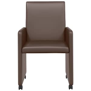 Jídelní židle na kolečkách s koly 2 pcs Hnědá 57 x 66 x 94 cm - obrázek 4