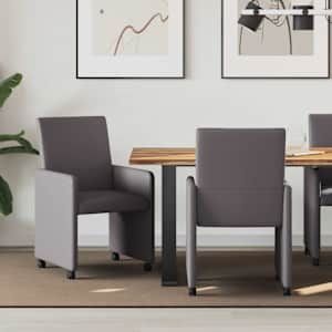 Jídelní židle na kolečkách s koly 2 pcs Šedá 57 x 66 x 94 cm - obrázek 1