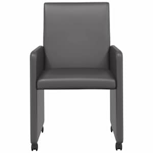 Jídelní židle na kolečkách s koly 2 pcs Šedá 57 x 66 x 94 cm - obrázek 4