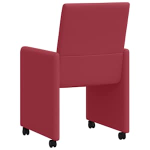 Jídelní židle na kolečkách 2 pcs vínová červená 57 x 66 x 94 cm - obrázek 6