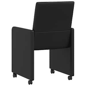 Jídelní židle na kolečkách s koly 2 pcs Černá 57 x 66 x 94 cm - obrázek 6