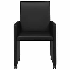 Jídelní židle na kolečkách s koly 2 pcs Černá 57 x 66 x 94 cm - obrázek 4