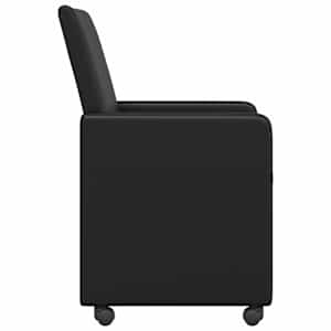 Jídelní židle na kolečkách s koly 2 pcs Černá 57 x 66 x 94 cm - obrázek 5