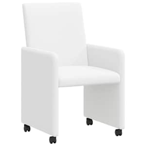 Jídelní židle na kolečkách s koly 2 pcs Bílá 57 x 66 x 94 cm - obrázek 2