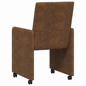 Jídelní židle na kolečkách s koly 2 pcs Hnědá 57 x 66 x 94 cm - obrázek 6