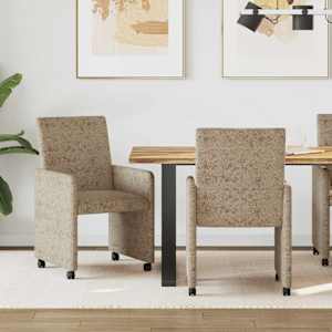 Jídelní židle na kolečkách 2 pcs Světle šedá 57 x 66 x 94 cm - obrázek 1