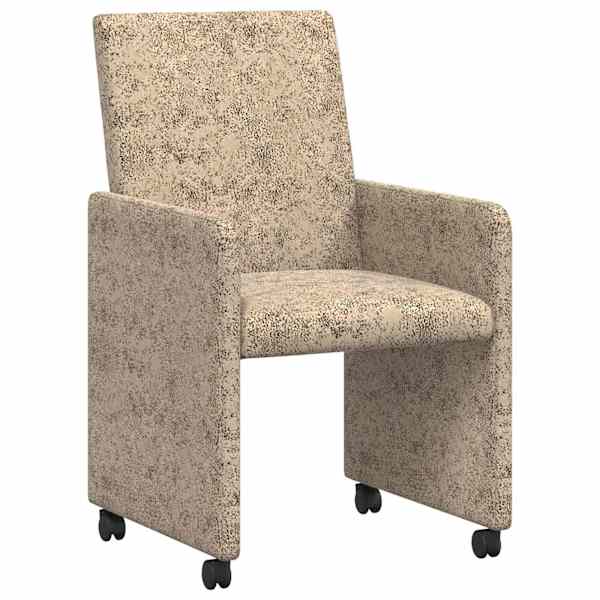 vidaXL Ratastega S&ouml;&ouml;gi-toolid 2 tk Tehisnaha Suede Helehall