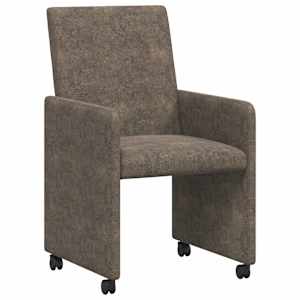 vidaXL Ratastega S&ouml;&ouml;gi-toolid 2 tk Tehisnaha Suede Tumehall