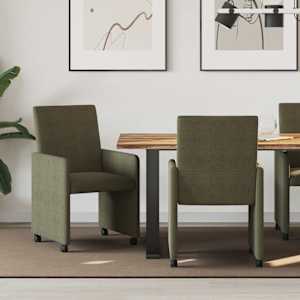 Jídelní židle na kolečkách 2 pcs Armádní zelená 57 x 66 x 94 cm - obrázek 1