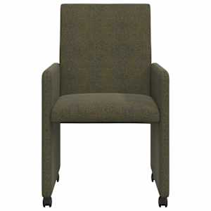 Jídelní židle na kolečkách 2 pcs Armádní zelená 57 x 66 x 94 cm - obrázek 4