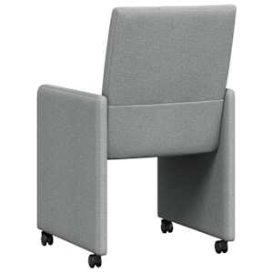Jídelní židle na kolečkách 2 pcs Světle šedá 58 x 65 x 94 cm - obrázek 6