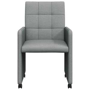 Jídelní židle na kolečkách 2 pcs Světle šedá 58 x 65 x 94 cm - obrázek 4