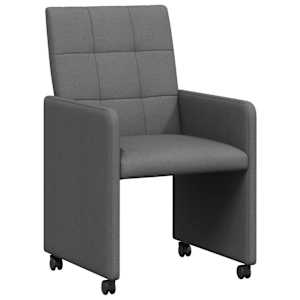 vidaXL Ratastega S&ouml;&ouml;gi-toolid 2 tk kangas Tumehall 58 x 65 x 94 cm
