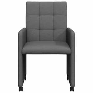 Jídelní židle na kolečkách 2 pcs Tmavě šedá 58 x 65 x 94 cm - obrázek 4