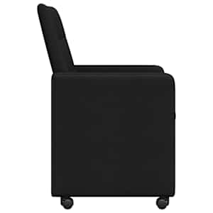 Jídelní židle na kolečkách 2 pcs Černá 58 x 65 x 94 cm textil - obrázek 5