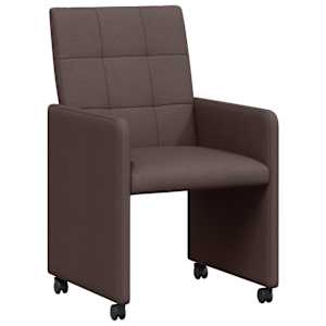 Jídelní židle na kolečkách 2 pcs Tmavě hnědá 58 x 65 x 94 cm - obrázek 2