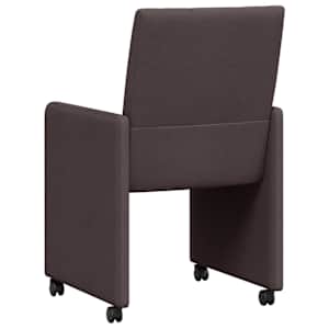 Jídelní židle na kolečkách 2 pcs Tmavě hnědá 58 x 65 x 94 cm - obrázek 6