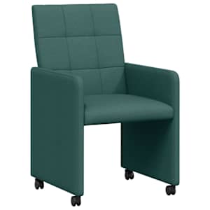 vidaXL Ratastega S&ouml;&ouml;gi-toolid 2 tk kangas Tumeroheline 58 x 65 x 94 cm