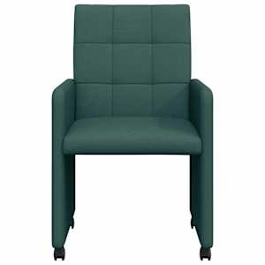 Jídelní židle na kolečkách 2 pcs Tmavě zelená 58 x 65 x 94 cm - obrázek 4