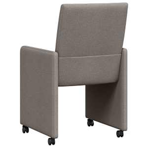 Jídelní židle na kolečkách 2 pcs Taupe 58 x 65 x 94 cm textil - obrázek 6