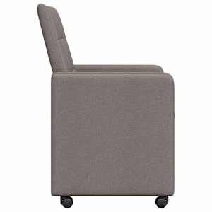 Jídelní židle na kolečkách 2 pcs Taupe 58 x 65 x 94 cm textil - obrázek 5