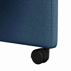 Jídelní židle na kolečkách 2 pcs Modrá 58 x 65 x 94 cm textil - obrázek 9
