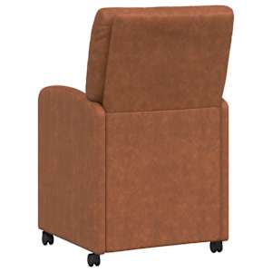 Jídelní židle na kolečkách s koly 2 pcs Hnědá 57 x 67 x 95 cm - obrázek 6
