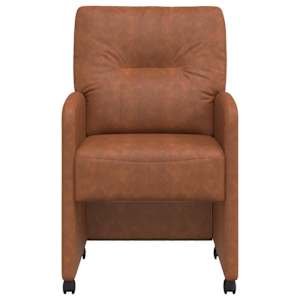 Jídelní židle na kolečkách s koly 2 pcs Hnědá 57 x 67 x 95 cm - obrázek 4