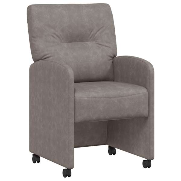 vidaXL Ratastega S&ouml;&ouml;gi-toolid 2 tk Kunstnahk Hall 57 x 67 x 95 cm